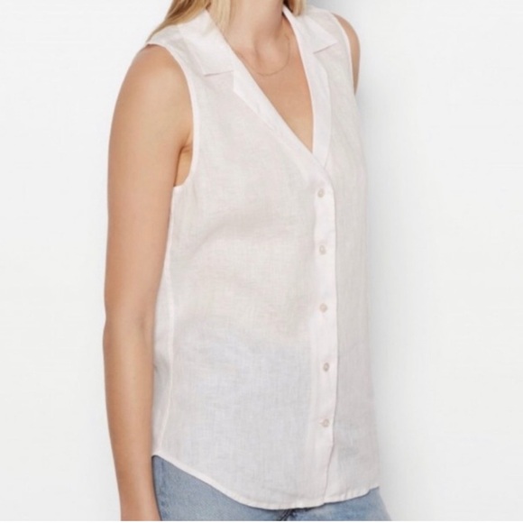 Equipment 100% linen sleeveless button‎ down size M - Picture 1 of 11